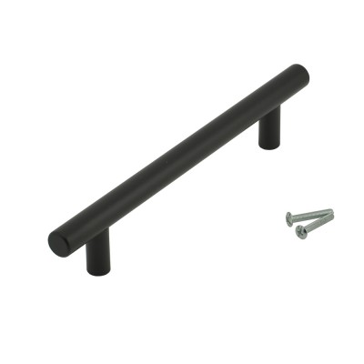 Powder Coated Black Stainless Steel Furniture Cabinet Door Drawer Handle Knob VT-01.060